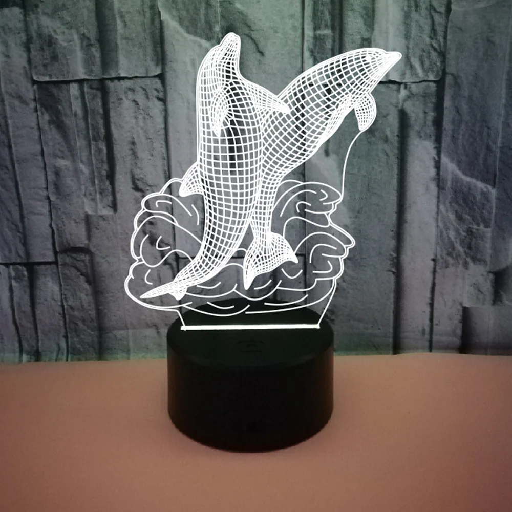 

Original Gifts dolphin Novel Toys for Children 2022 Cute Room Decor Mysterious Box Night for Small Colored Lights Glow 3D