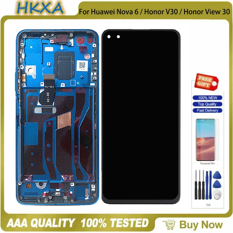 

Original For Huawei Nova 6 / Honor V30 / Honor View 30 WLZ-AL10 WLZ-TL10 OXF-AN00 LCD Display Touch Screen Digitizer Assembly