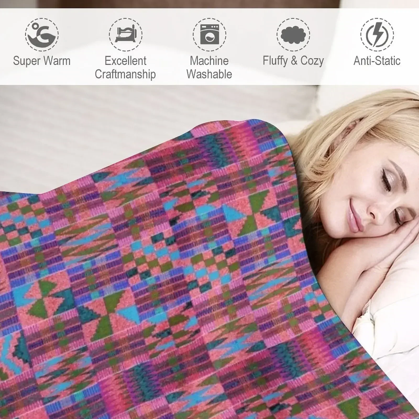 Kente Cloth // Летнее небо и венецианское красное одеяло Диваны Многоцелевые