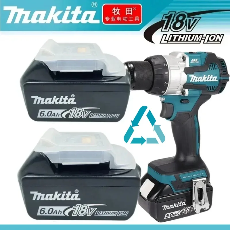 Литий-ионная аккумуляторная батарея Makita 18 В 5 0 Ач с индикатором батареи для BL1830 1850