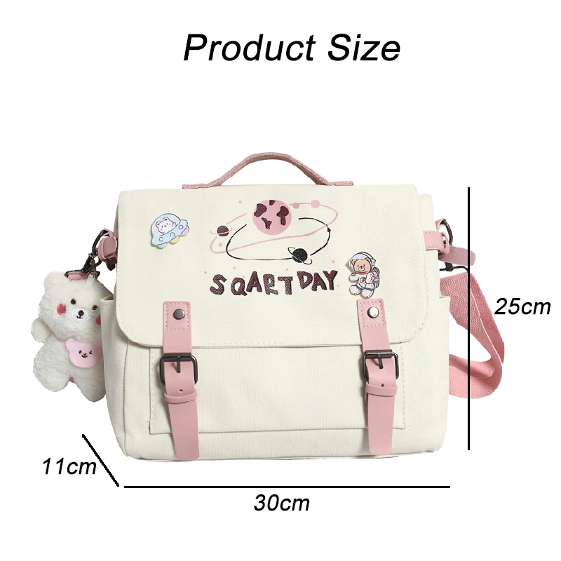 New Cute Cartoon Women's Crossbody Bags Korean Version Fashion Messenger Bags Large Capacity Casual Girl Student Shoulder Bags