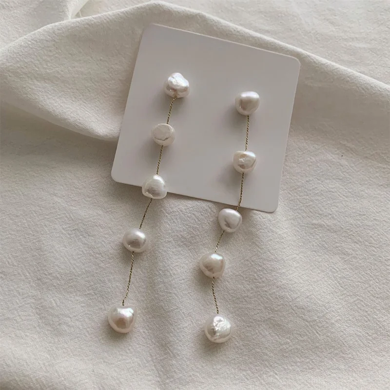 

Серьги в стиле барокко, свитер из натуральных материалов, серьги-подвески с жемчугом для женщин, Винтажные серьги RE3978