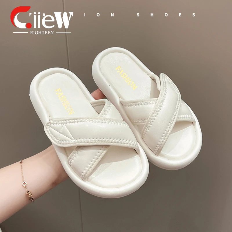 

Size 26-37 Girls Slippers Pretty Girls Casual Shoes Flat Heel Toddler Girl Shoe Anti-Slippery Little Girls Shoes chaussure fille