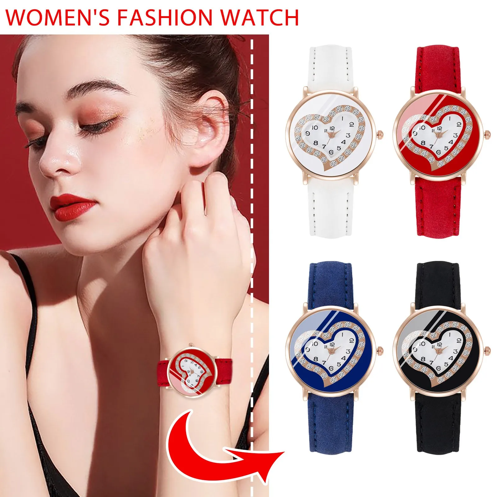 

Elegant Ladies Watch Leather Strap Analog Fashion Quartz Wristwatches Luxury Brand Woman Watch Gift Zegarek Damski Reloj Mujer