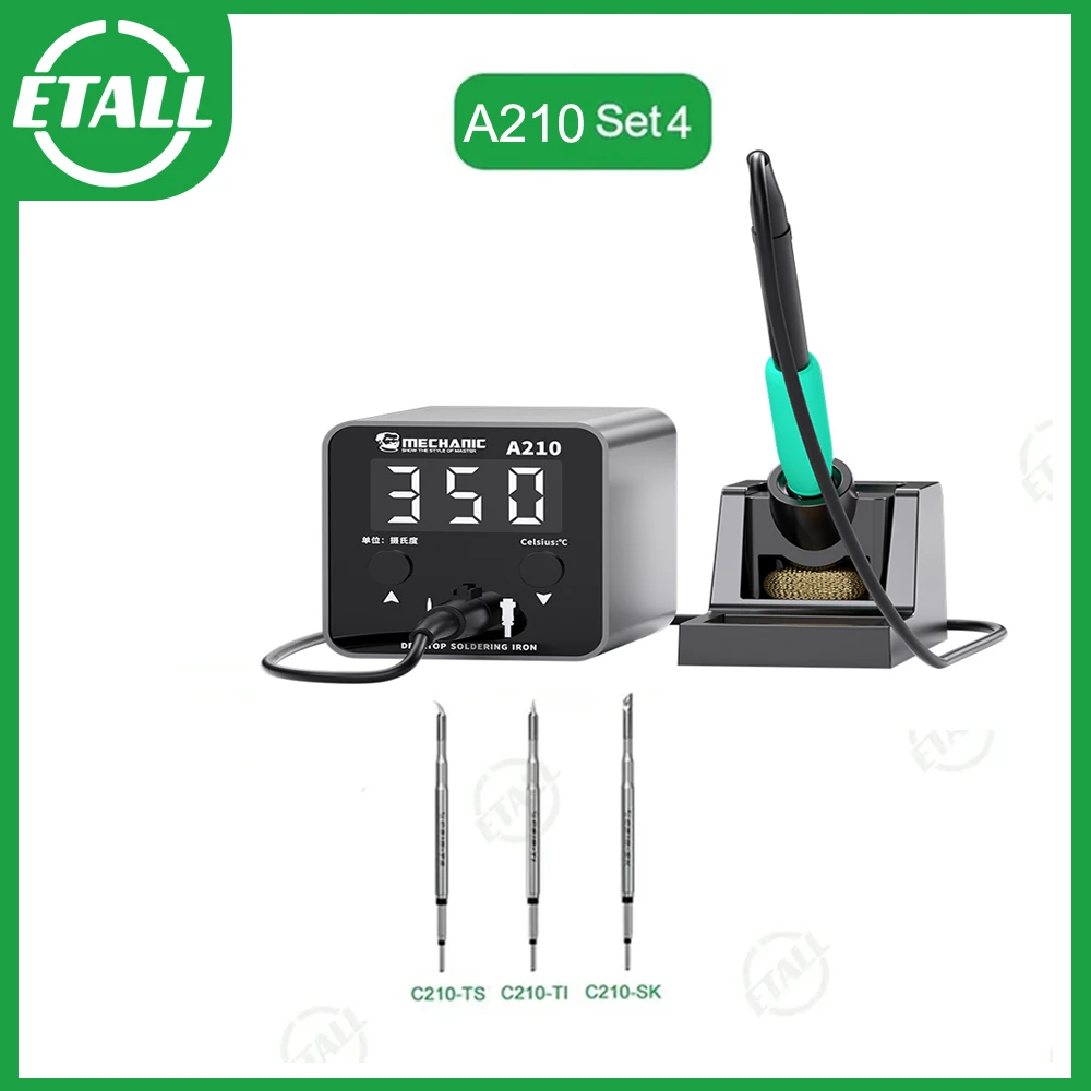 

Настольный паяльник MECHANIC A210, умная настольная паяльная станция C210 с большим дисплеем и защитой от короткого замыкания
