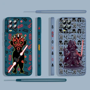 Cool Star Wars Cartoon For OPPO Realme 50i 50A 9i 8 6 Pro Find X3 Lite NEO GT Master A9 2020 Liquid Left Rope Phone Case Cover