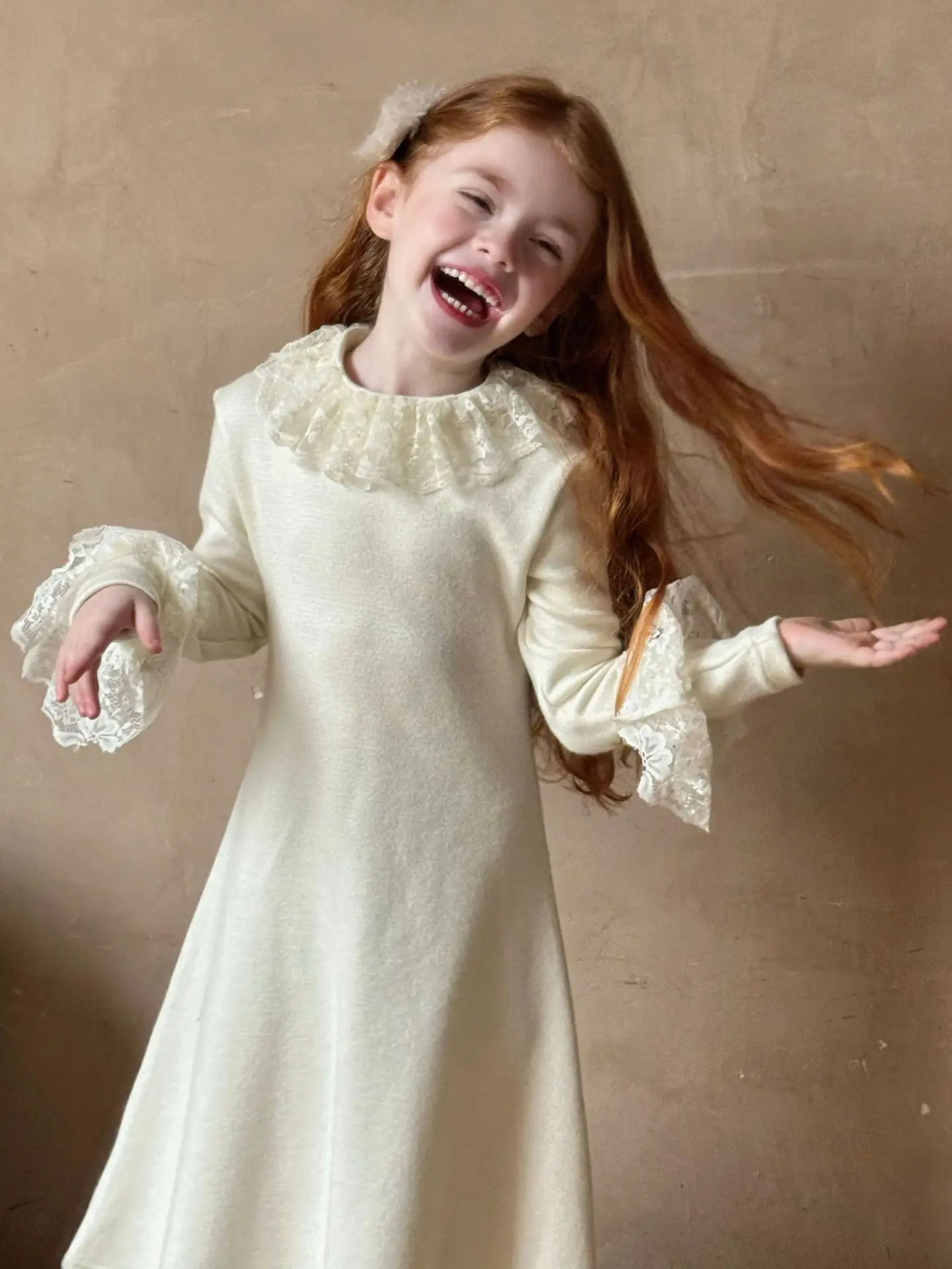 Платье для девочек Новинка Осень-зима 2024 милое детское платье принцессы с