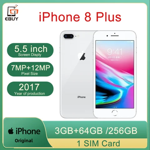 Смартфон Apple iPhone 8 Plus, 3/64ГБ, 3/256ГБ, global, Б/у