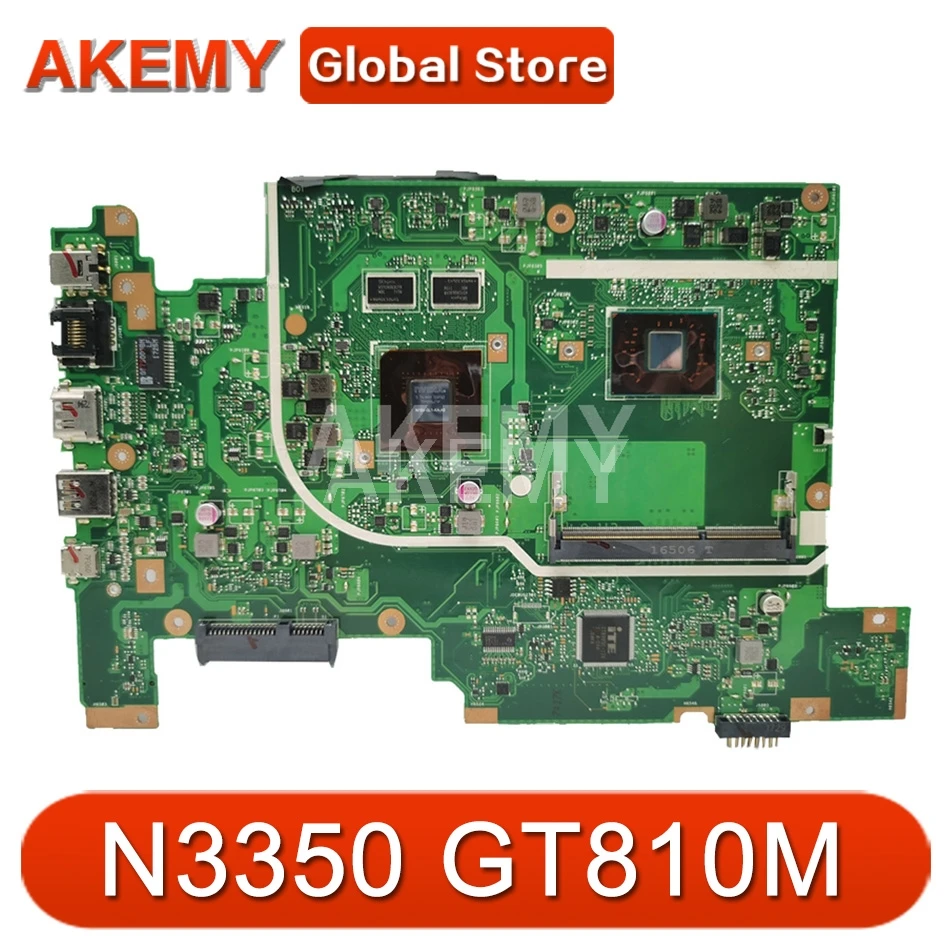 

Материнская плата Akemy X705NC для ноутбука ASUS Vivobook X705NC X705N, оригинальная материнская плата для работы 100% N3350 N4200, центральный процессор, GT810M-2G GPU