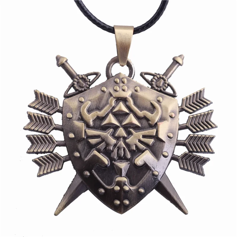 

New Game The Legend of Zelda Princess Zelda Leather Cord Necklace Vintage Copper Accessory Model Collectible Hobby Birthday Gift