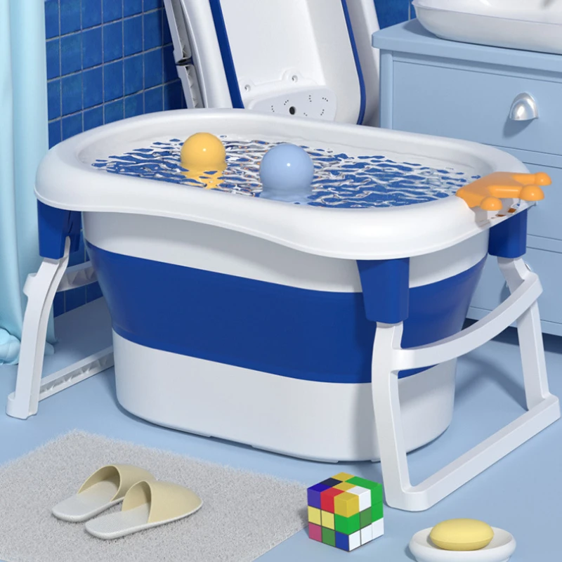

Baby Large Dual-use Bathtub Convenient Folding Bath Basin Children's Home Bathroom Barrel Stable Load-bearing Bath Bucket