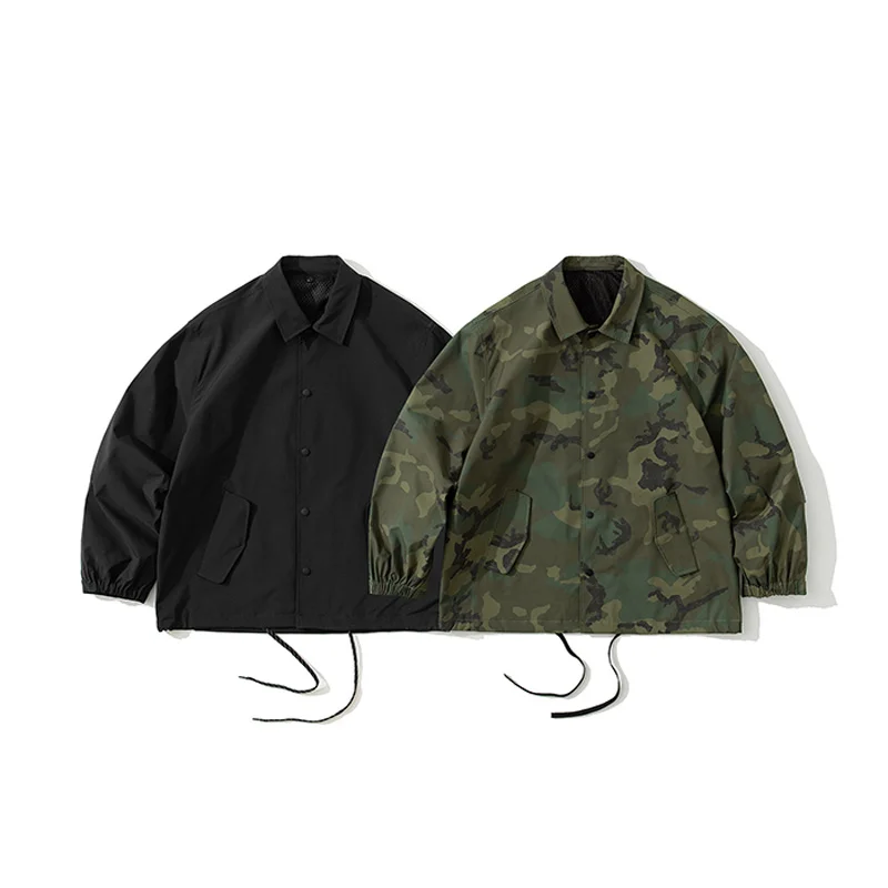 

Autumn Spring Coat Men Japan Cityboy Streetwear Fashion Outdoor Loose Casual Waterproof Cargo Jacket Outerwear Male Overcoat