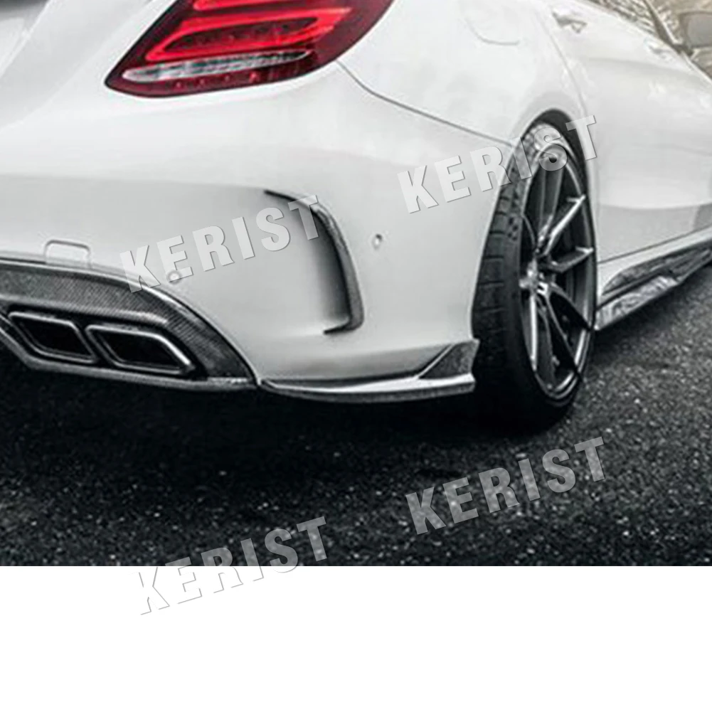 W205 AMG &amp C63 F Стиль автомобиля Стайлинг настоящие карбоновые задние плоские