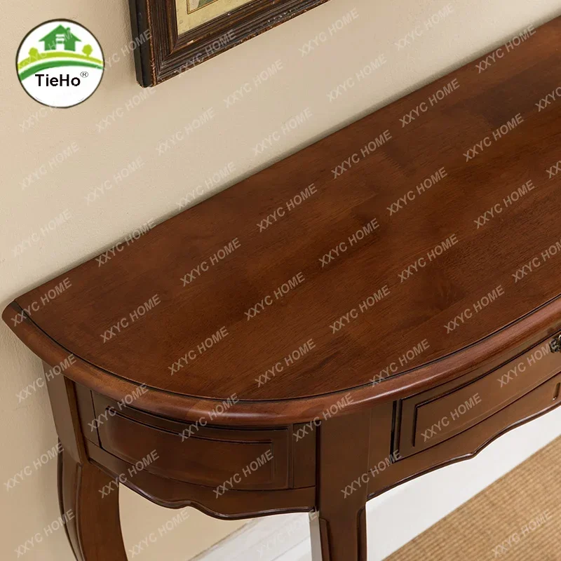 Американский резиновый твердый деревянный консольный стол с выдвижным ящиком