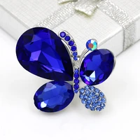 glass butterfly brooches for women fashion insect pin brooch bridal wedding bouquet clothing jewelry accessories