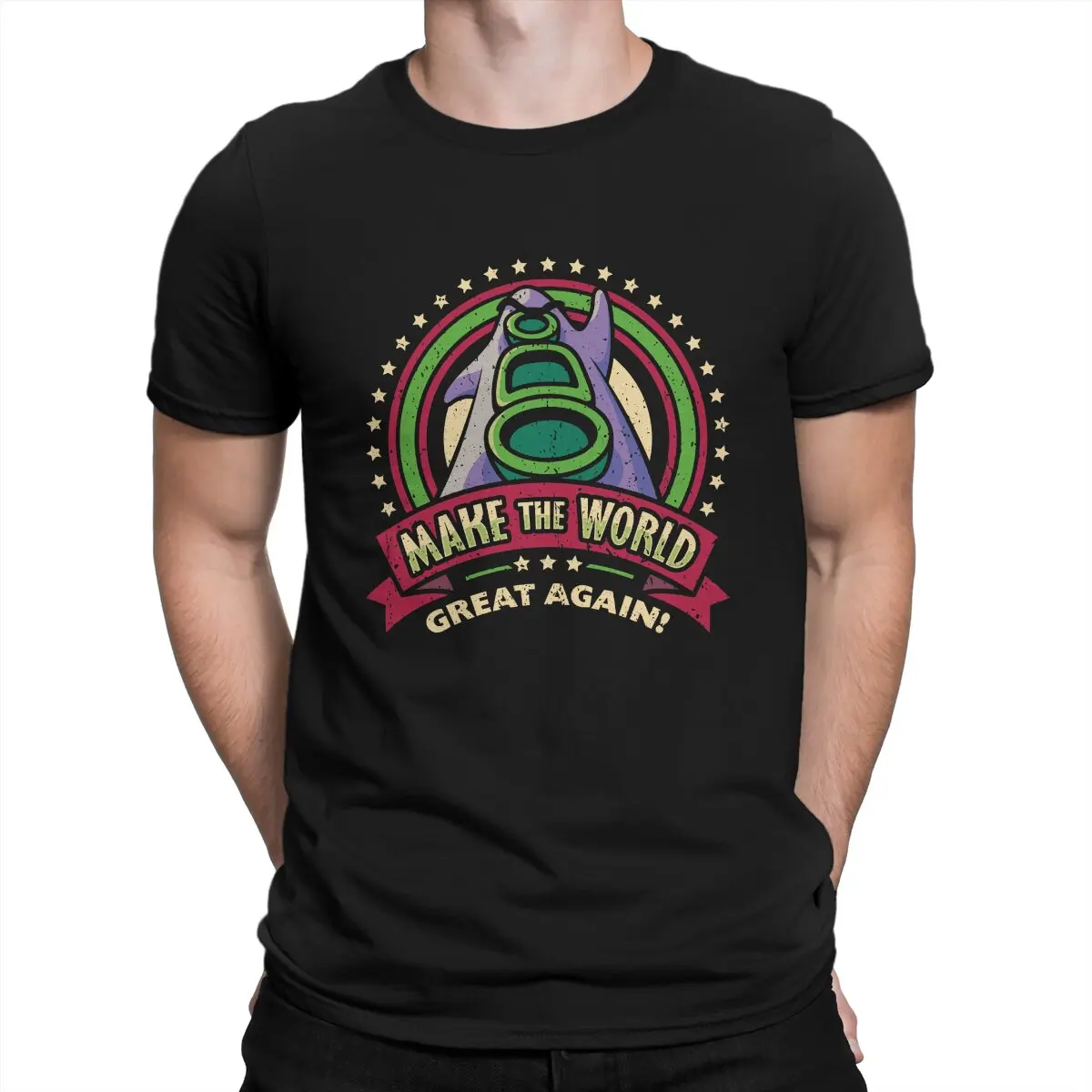 

Vintage Make the World Great Again T-Shirt Men O Neck Cotton T Shirts Day Of The Tentacle Game Short Sleeve Tees 4XL 5XL Tops