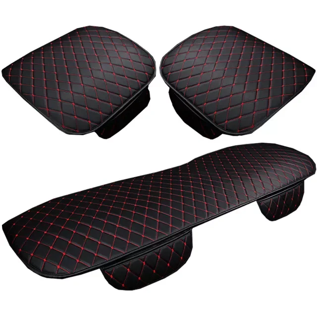 

Seat Covers PU Leather Automobiles Universal Auto Interior Cover Seat Cushion Four Season Protect Set Mat Storage Auto Goods