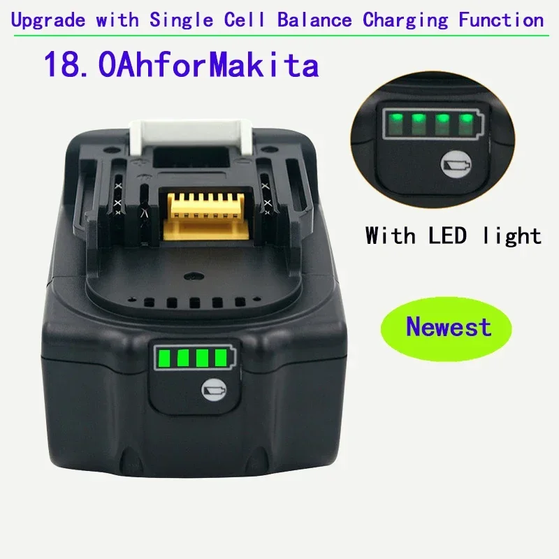 18V 12.0Ah for Makita Original With LED lithium ion replacement LXT BL1860B BL1860 BL1850 rechargeable power tool battery
