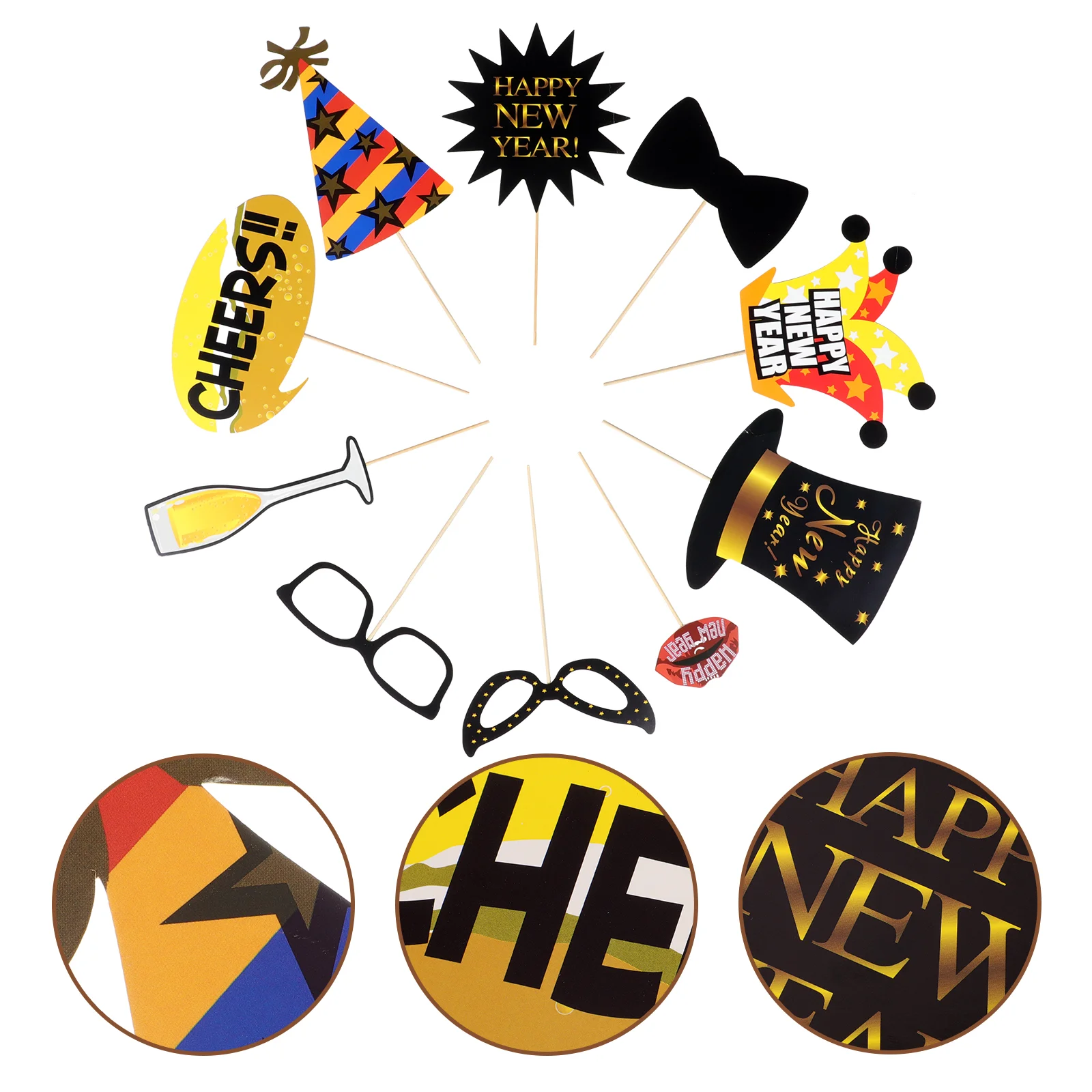 

Photo New Props Party Year Years Eve Booth Supplies Decorations Photography Backdrop Happy Prop Themed Decorative Accessories