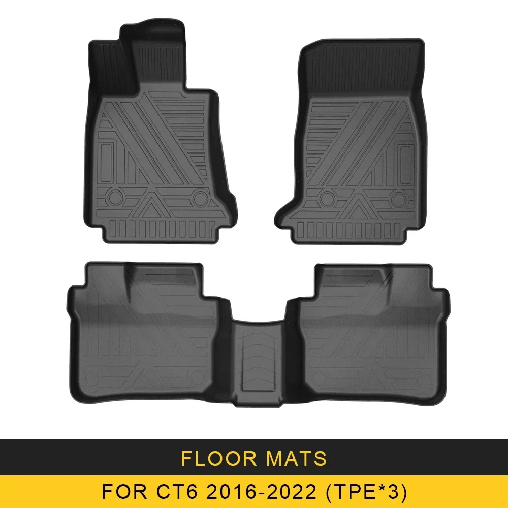

Для Cadillac CT6 2016-2022 автомобильные коврики всепогодные коврики для ног TPE без запаха водонепроницаемый коврик для лотка аксессуары для интерьера