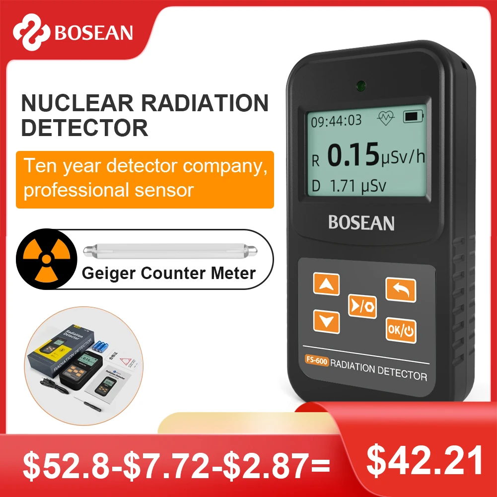 Geiger counter Nuclear Radiation Detector X-ray Beta Gamma Detector Geiger Radioactivity detector for Hospital