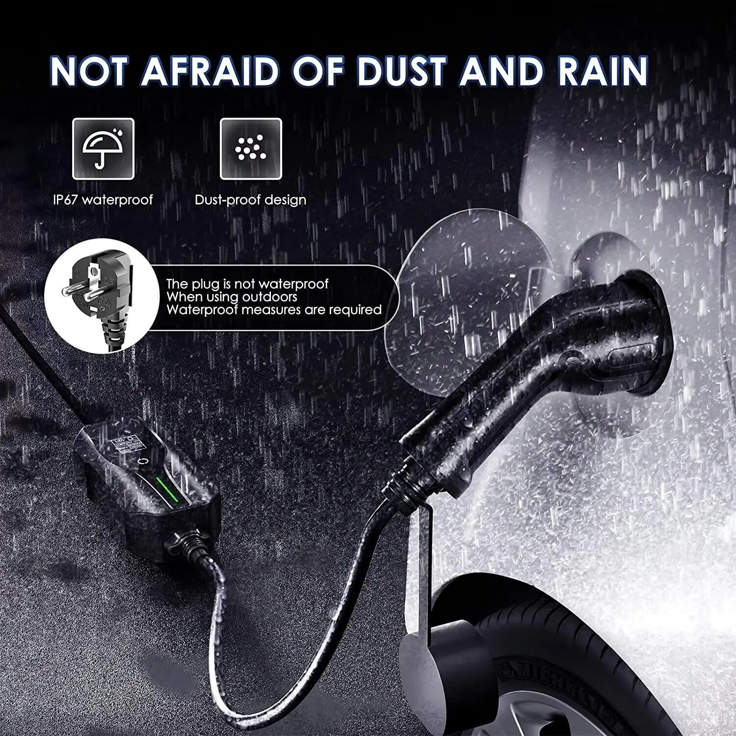 Портативное зарядное устройство для электромобилей тип 2 1 Тип 32A EVSE с вилкой