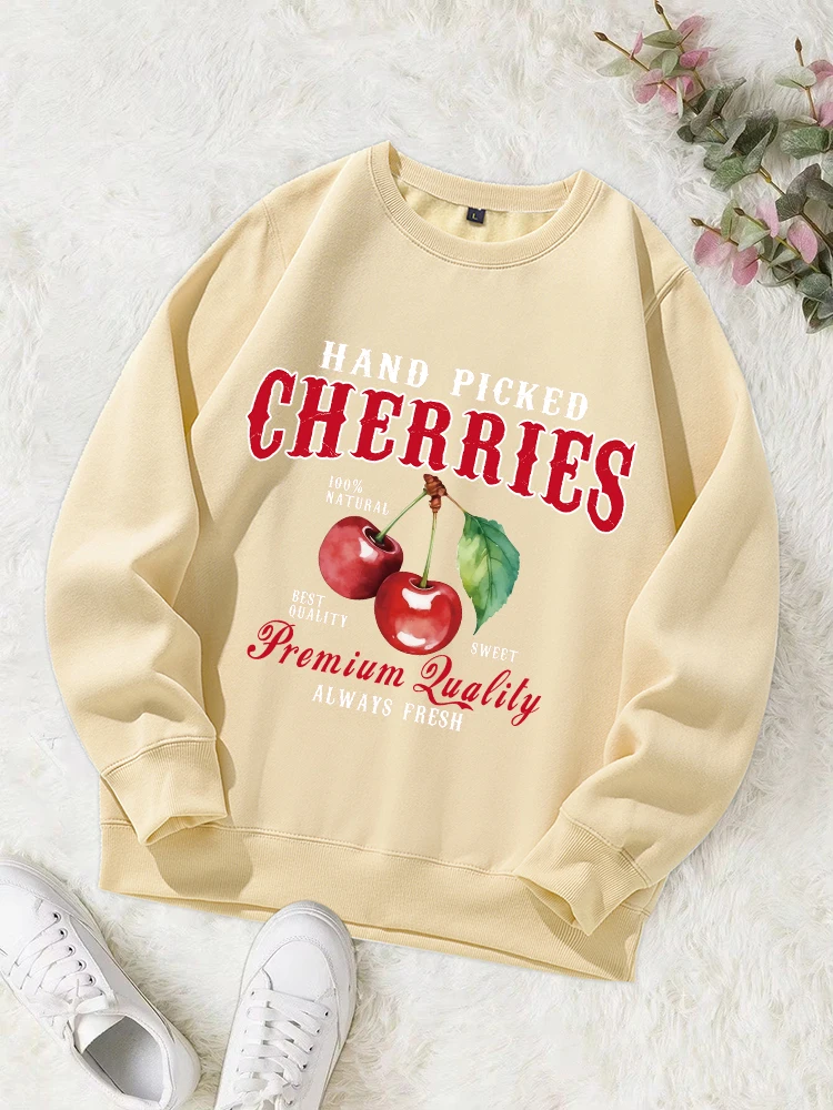 Женская толстовка с принтом вишневого фрукта