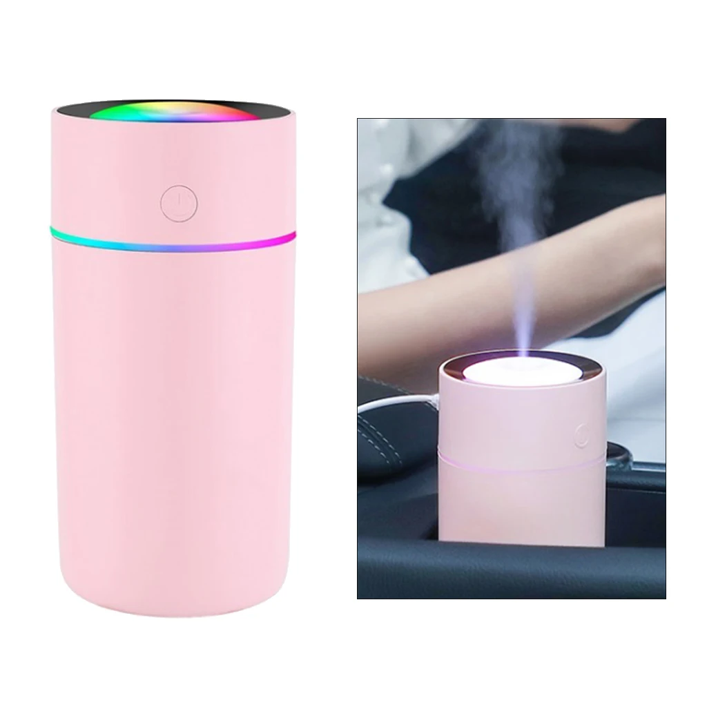 

320ML Mini Ultrasonic Air Humidifier Aroma Essential Oil Diffuser Car Home Air Purifier Colorful Light Mist Maker for Home Car