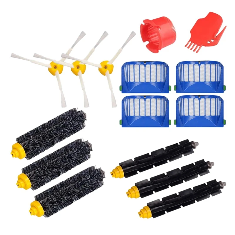 

Replacement Accessories Kit For Irobot Roomba 600 Series 675 690 680 671 652 650 620 Vac Part Filter Roller Brush 15 Pcs