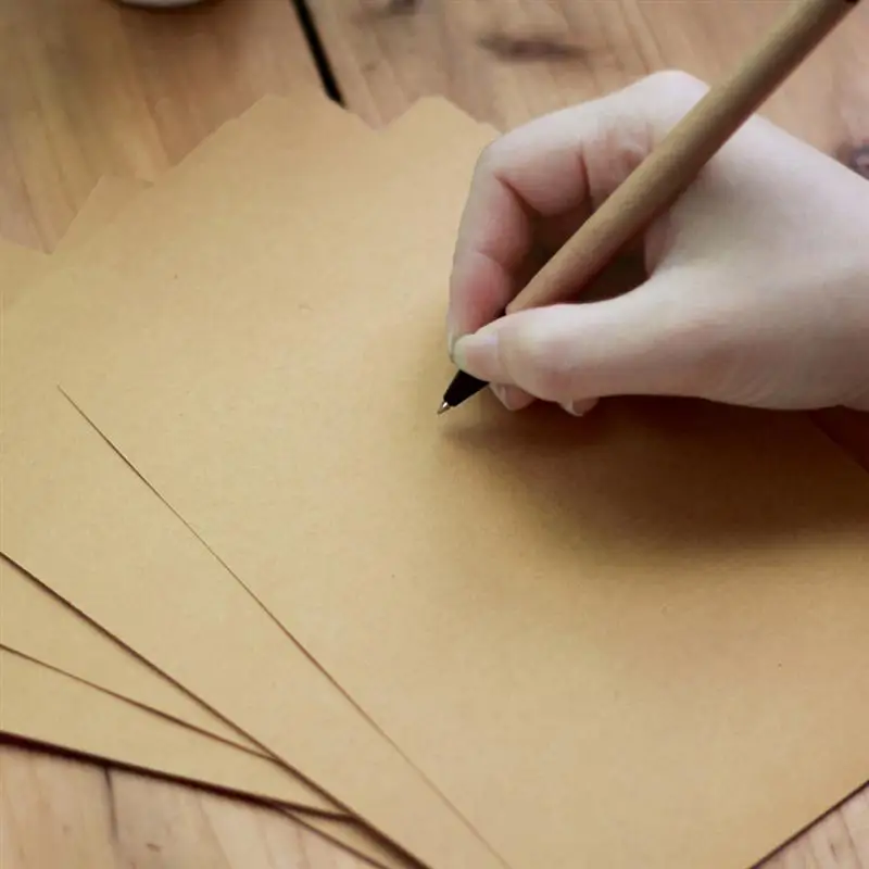 

100 Sheets Letter Papers Kraft Letter Paper Retro Style Writing Paper Vintage Letter Papers