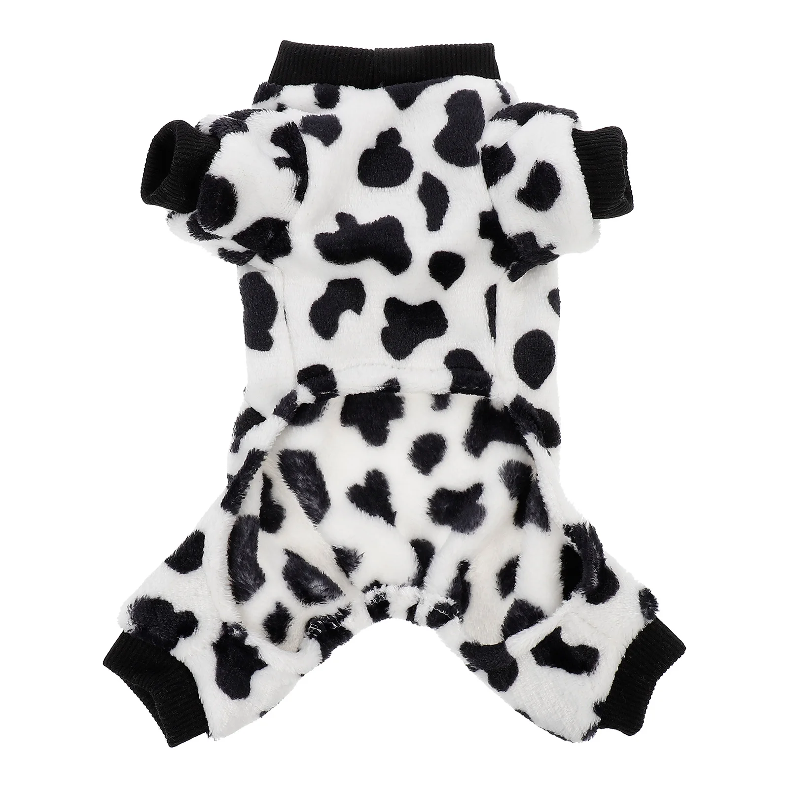 

Cows Clothes Warm Flannel Cows Puppy Jumpsuit Winter Jumpsuit for Small Size