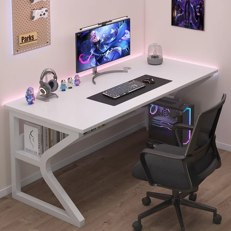 Компьютерный стол с ящиками и круглой тумбочкой