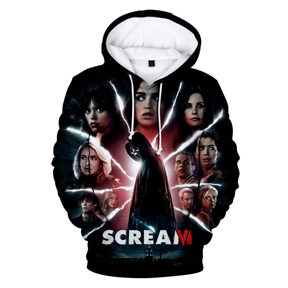 

Scream VI Movie Hoodie Long Sleeve Man Woman Sweatshirt Harajuku Streetwear 2023 Thriller Movie 3D Clothes