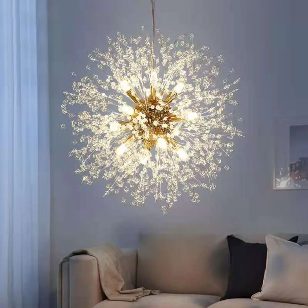 

Nordic Style Crystal Chandelier Firework Design Pendant Lamp for Indoor Outdoor Lighting