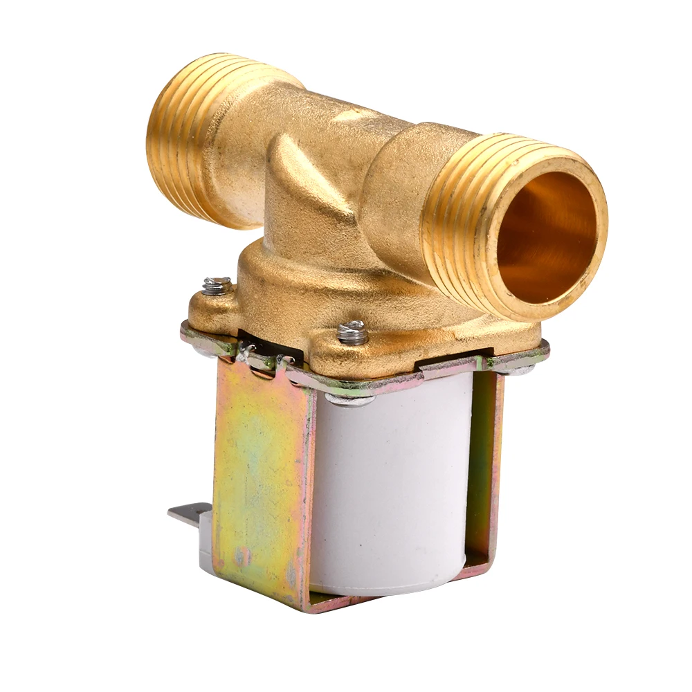

G1/2'' Brass Electric Solenoid Valve N/C DC12V DC24V AC220V Water Air Inlet Flow Switch for Solar Water Heater Valve