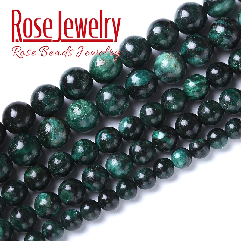 AAAAA натуральные зеркальные бусины зеленый камень круглые свободные бриллианты