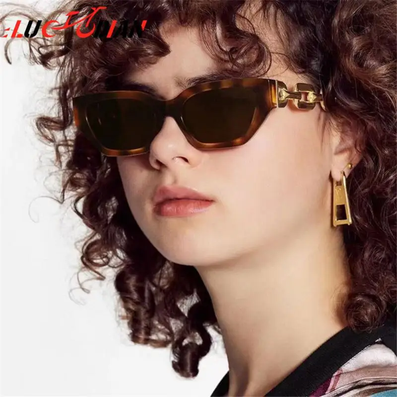 

Polarized Eyewear Unique Shades Uv Protection Vintage Sun Glasses Gafas De Sol Small Metal Chain Eyeglasses 2023 Summer Fashion