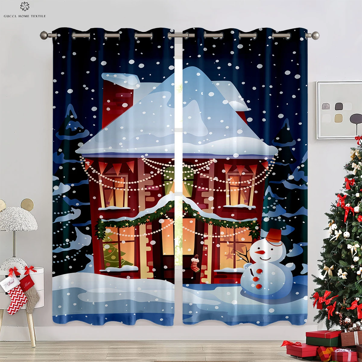 Рождественское украшение колокольчик снеговик рождественская елка 3d печать