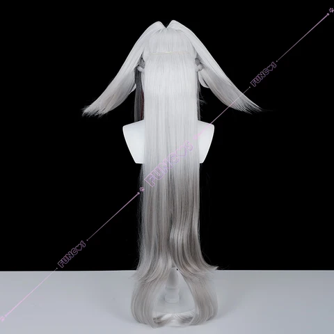 Ye Shunguang парик Zenless Zone Zero белый серый градиент