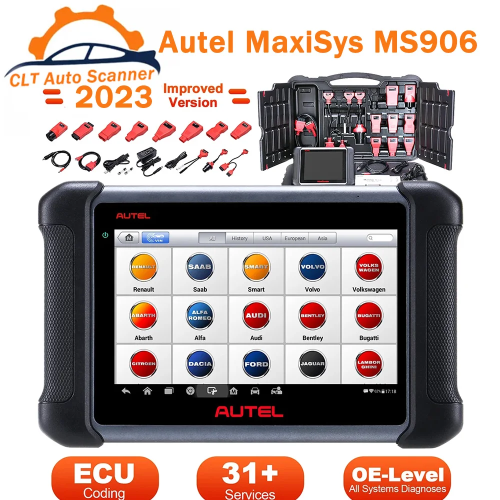 

Оригинальный сканер Autel MaxiSys MS906 OBD2, диагностический инструмент для автомобиля, поддержка кодирования ECU, все системы диагностики, активный тест, бесплатная доставка