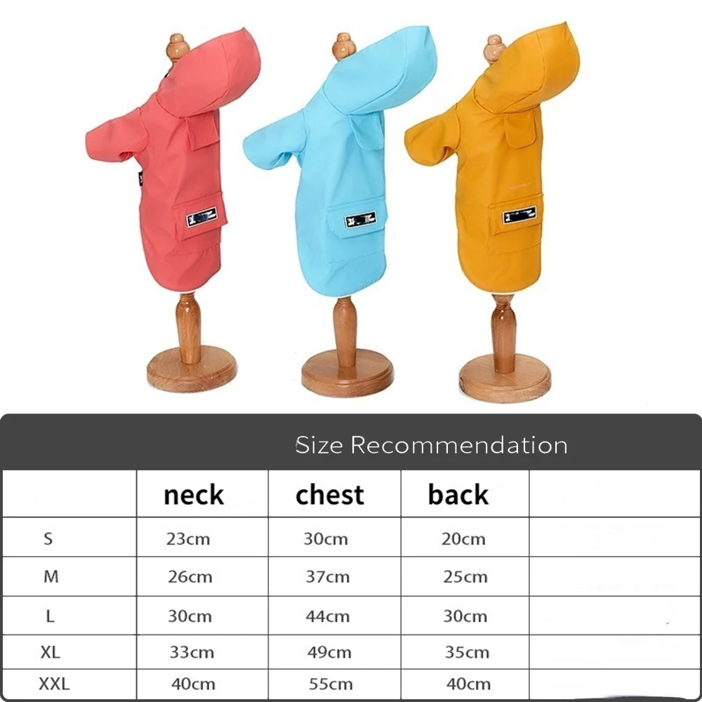 

Pet Hooded Raincoat Fashion All Inclusive Poncho Two Foot Clothes Sweater Dog Waterproof Jacket Coat