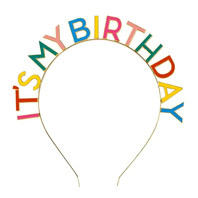 

New Headband Colorful Durable Longlasting Premium Useful Hair Band Alphabet Word For Birthday Party Gift Hair Accessories