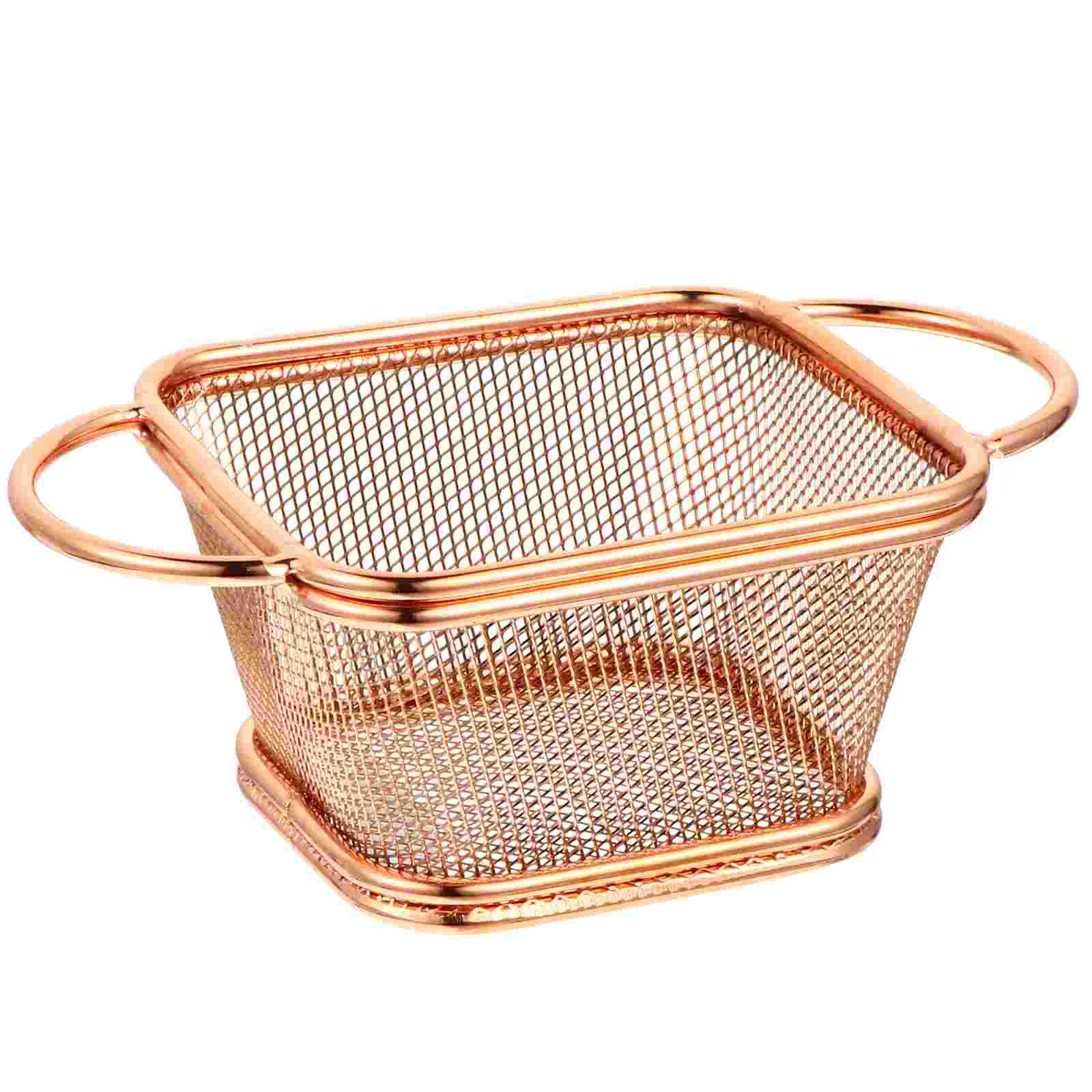

Deep Fryer Basket Food Fried Frying Serving Strainer Mesh Potatoes Multi-purpose