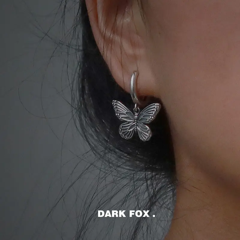 

Винтажные серьги-бабочки для женщин, модные серьги-кольца, женские элегантные Висячие серьги-бабочки, готические ретро серьги, ювелирные из...