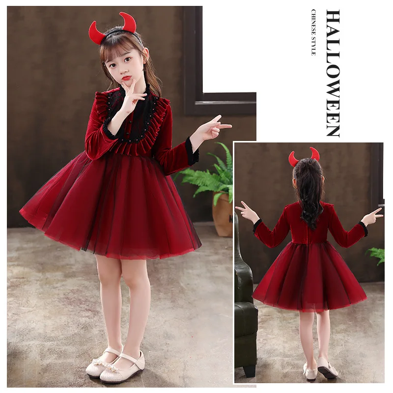 Новинка осенний костюм для косплея на Хэллоуин девочек Женская Милая юбка