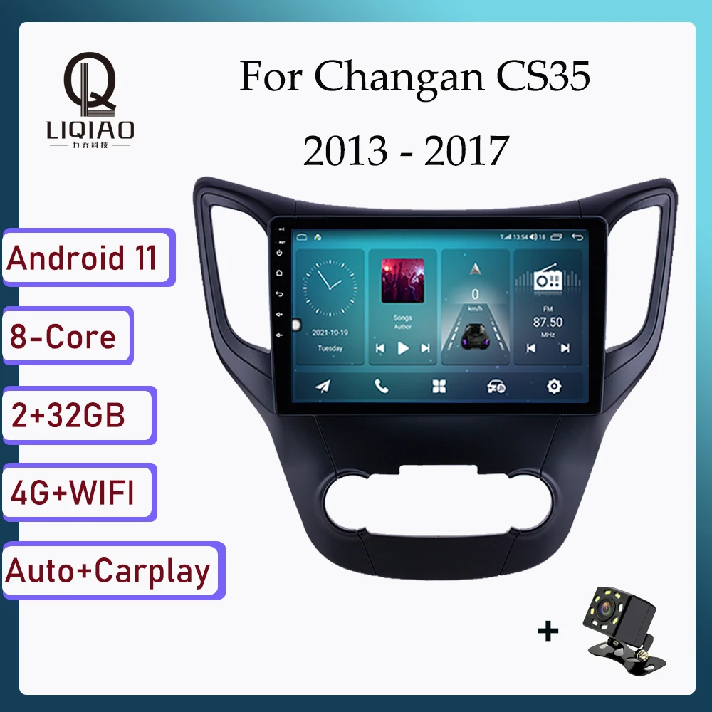 

2Din Carplay Auto Car Radio For Changan CS35 2013 - 2017 Android Car Multimedia Player Head Unit GPS Navi Bluetooth USB SWC WIFI