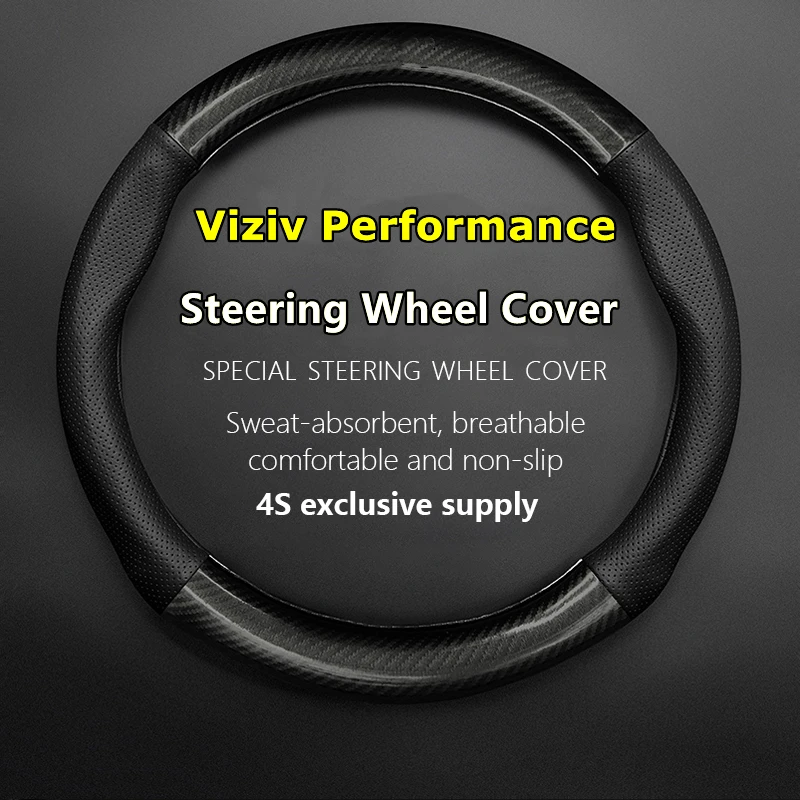 

Fiber Leather For Subaru Viziv Performance Steering Wheel Cover Genuine Leather Carbon Fiber