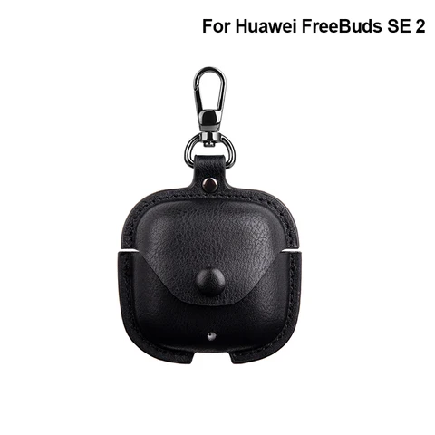 Чехол для Huawei Freebuds SE 2 с крючком, кожаная пряжка, Беспроводная зарядка, противоударный чехол для Freebuds SE2, защитный чехол