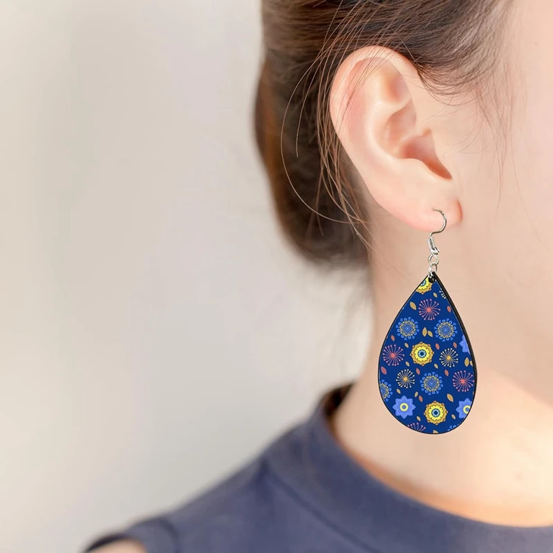 70 шт. сублимационные заготовки для сережек объемные двухсторонние деревянные из