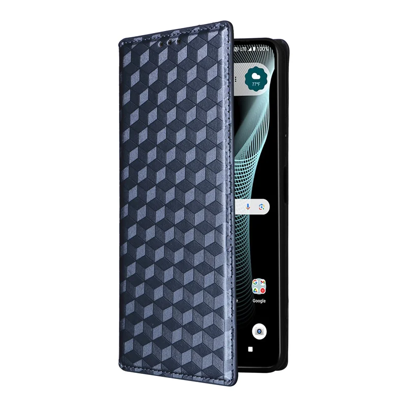 Для Cricket Outlast 5G 2024 стереоскопические линии откидной кошелек чехол из